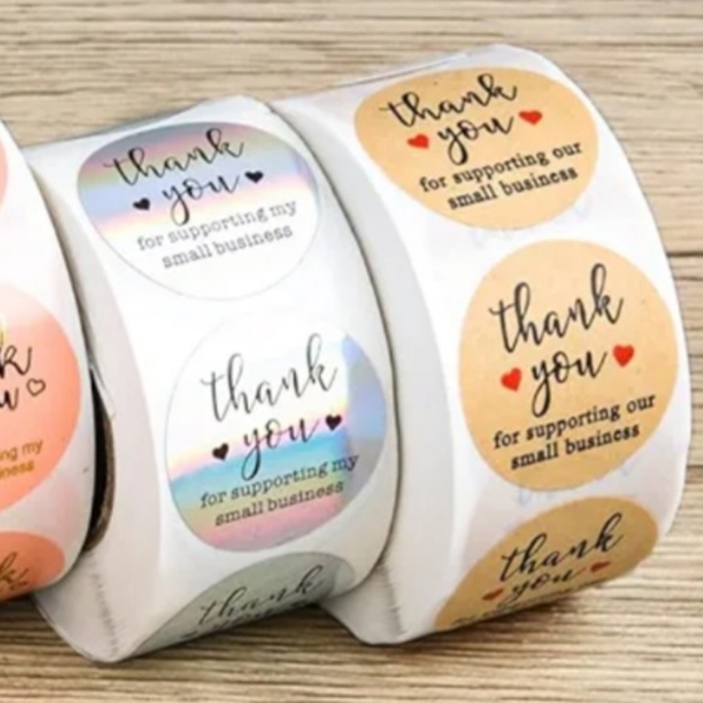 1 Roll of 500 - Thank You for Supporting My Small Business -Stickers - 1" Inch - Picture 5 of 5